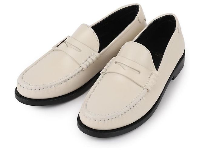 Saint Laurent Mocassini Monogram Bianco 