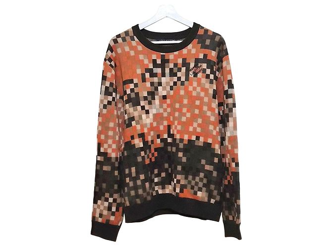 Louis Vuitton Jacquard Baumwollpullover Orange 