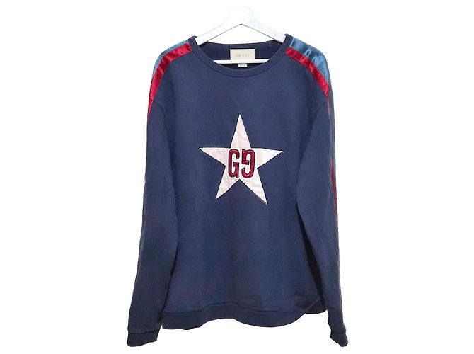 Gucci GG Star Crewneck Sweatshirt Blue