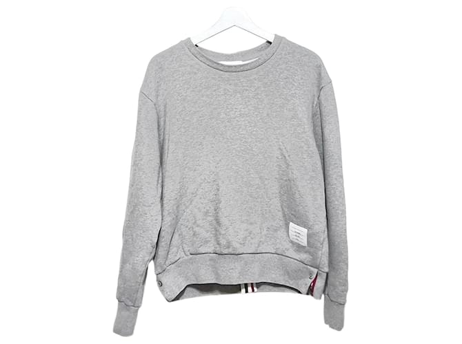 Thom Browne Classic Loopback Stripe Pullover Sweatshirt 