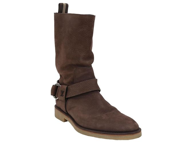 Louis Vuitton Suede Boots Size Brown