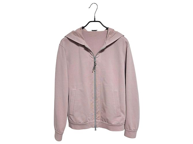 Giacca con cappuccio e zip per donne Brunello Cucinelli Rosa