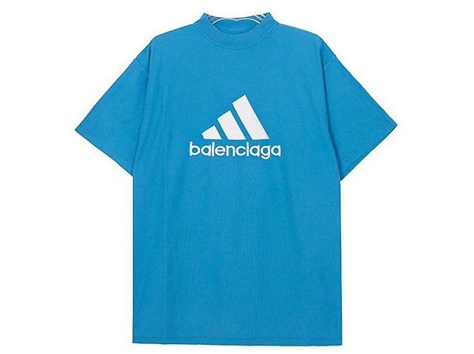 Balenciaga Oversized T-Shirt von Adidas Blau