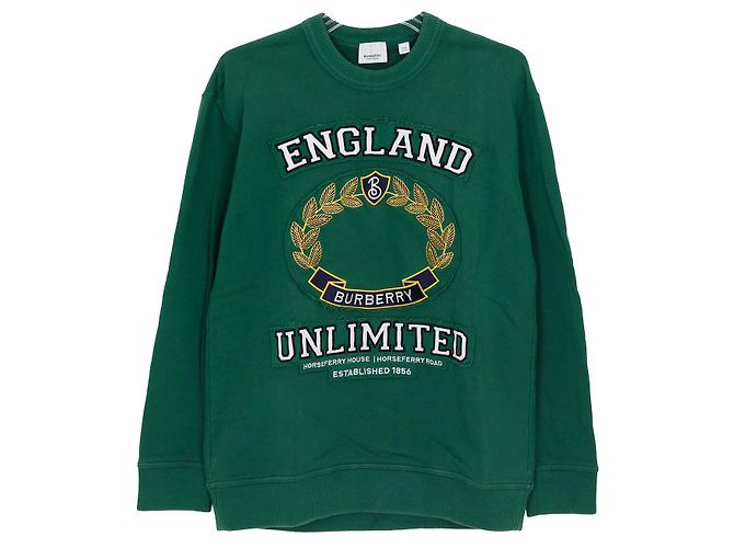 Burberry Hochschul Grafik Sweatshirt XXS Grün