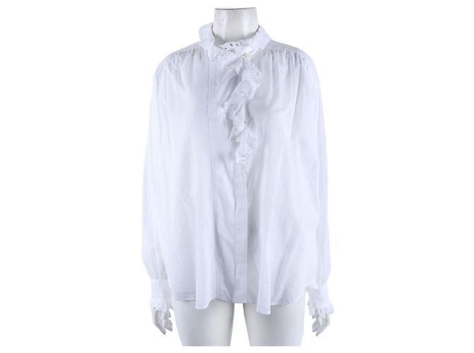 Langarmbluse Isabel Marant Étoile Weiß 