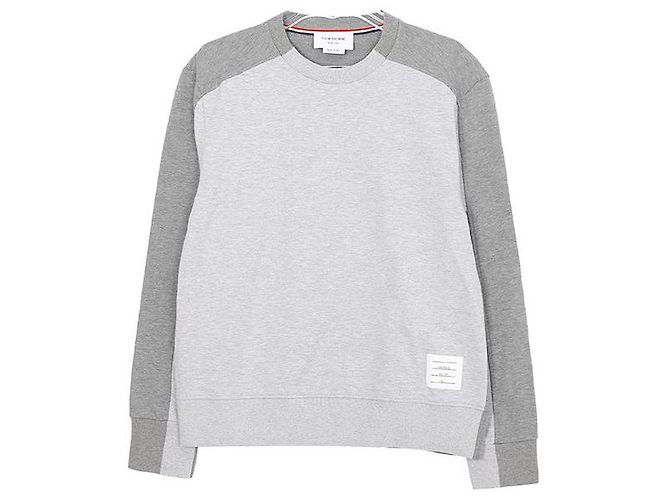 Thom Browne Two-tone Asymmetric Sweatshirt Size