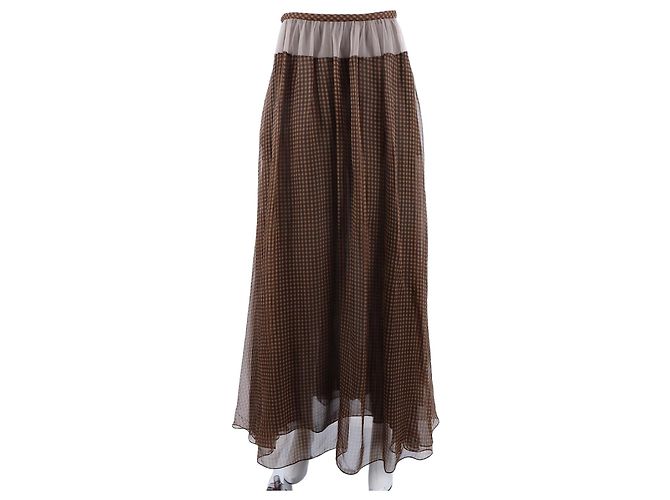 Saia de seda Fendi Marrom