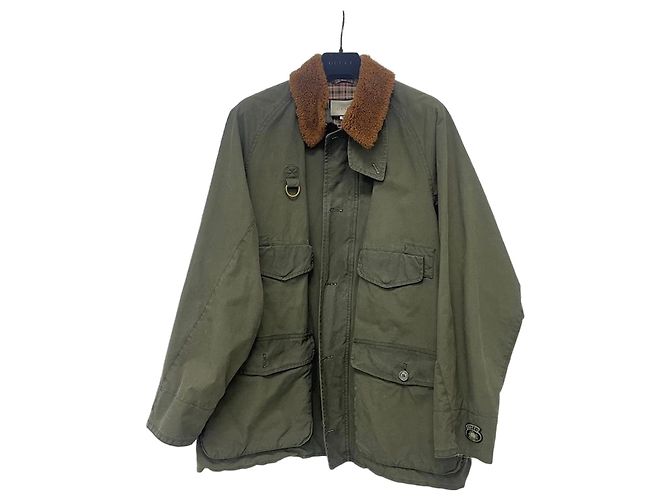 Gucci Shearling Collar Cargo Field Jacket Brown