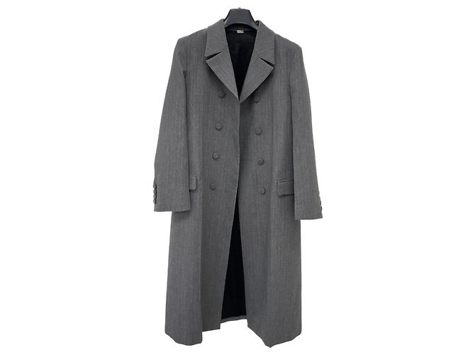 Gucci Horsebit Pinstripe Coat Brown
