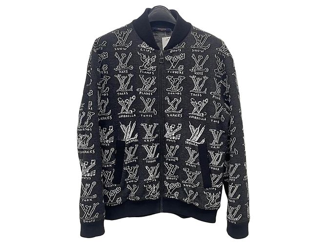 Louis Vuitton Cartoon Zip-Up Jacket Black