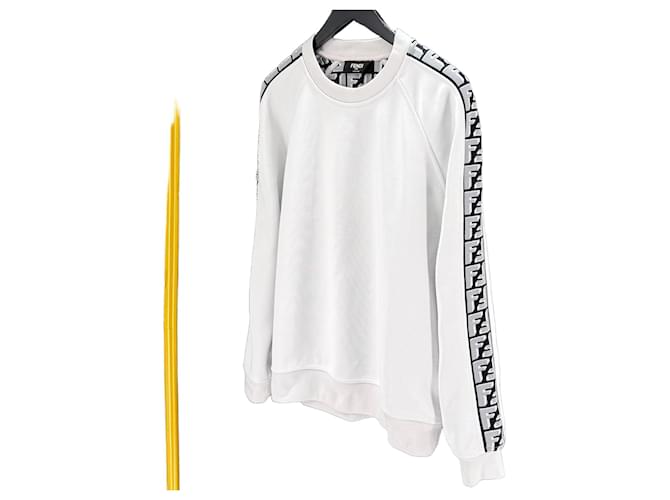 Fendi FF Logo Sweatshirt Weiß 