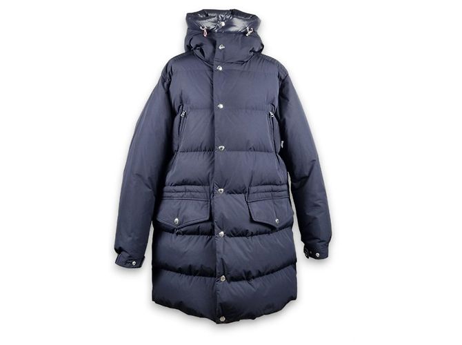 Giacca Lunga in Piuma Moncler Commerce per Uomo Blu