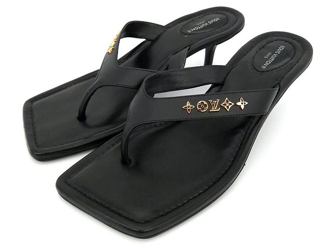 Louis Vuitton Schwarze Slipper-Sandale