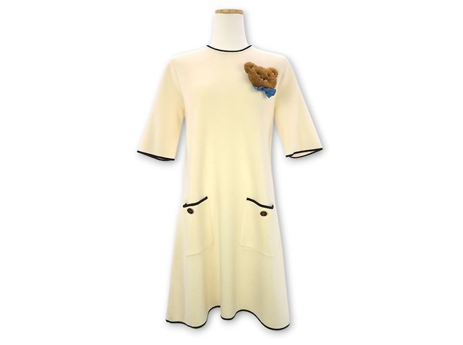 Gucci Vestido de seda e algodão Kai Branco