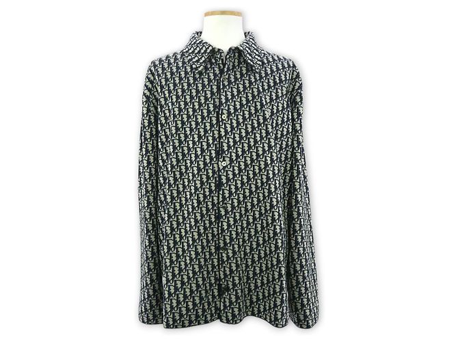 Dior Camicia in cotone Oblique Blu 