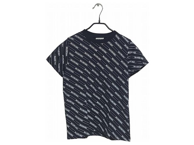 Day Balenciaga Damen Multi Logo T-Shirt Schwarz