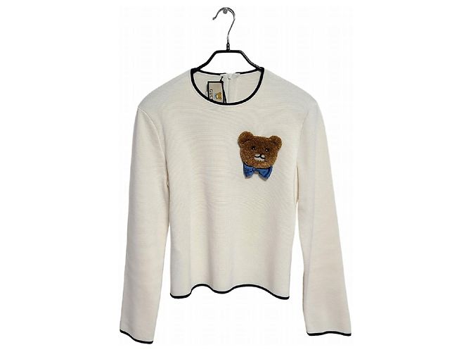 Gucci KAI Damen Teddy-Bär Strick Weiß 