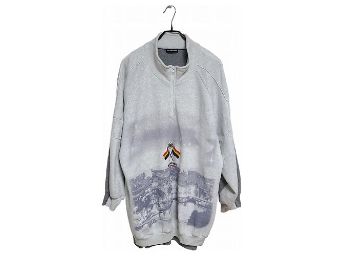 Day Balenciaga Oversized Hybrid Anorak T-Shirt Regenbogenflagge Braun