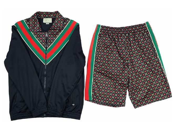 Gucci Conjunto de entrenamiento en jacquard de estrellas Negro