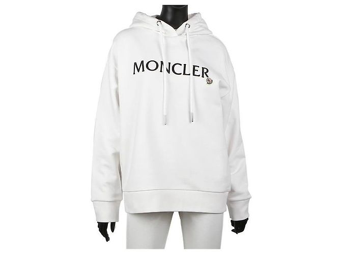 Moncler Logo Hoodie Weiß