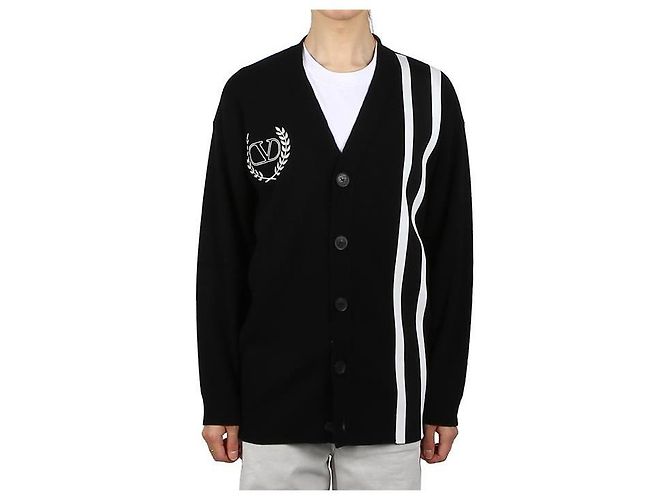 Valentino Crest Cardigan Schwarz