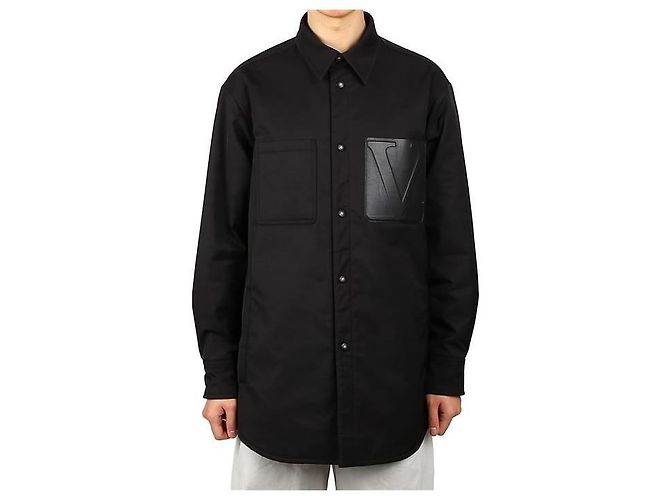 Valentino Nylon-Hemdenjacke Schwarz