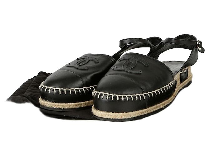 Chanel Espadrille Size Black