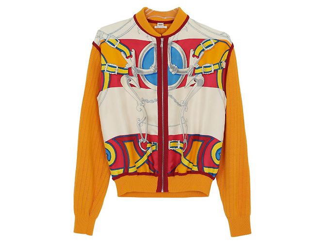 Hermès Cardigan à fermeture éclair Taille Multicolore