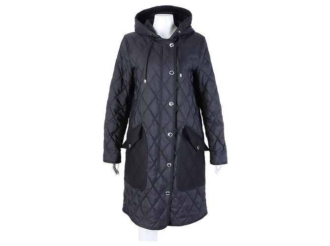 Jaqueta acolchoada com capuz Burberry Preto