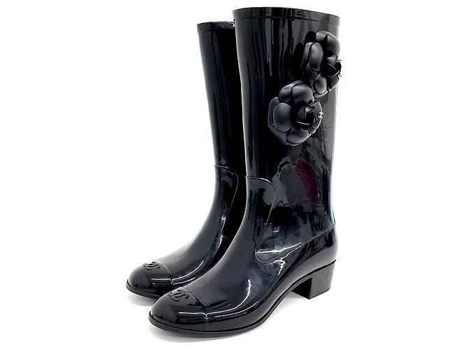 Botas de lluvia Camelia Chanel Negro