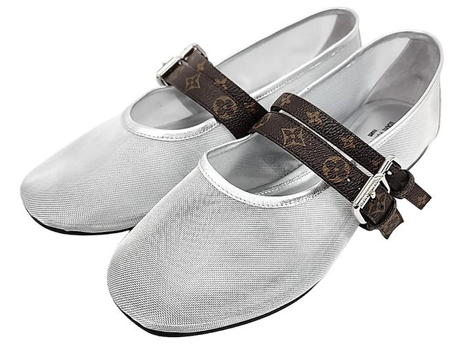 Bailarina de Malla Louis Vuitton Plata