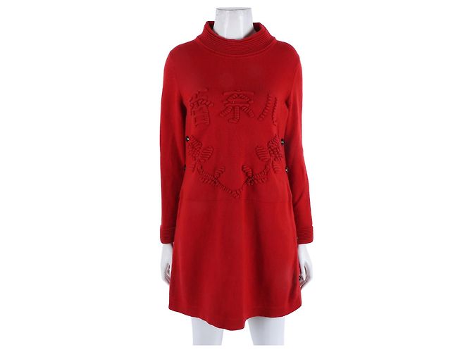 Chanel Kaschmirkleid Rot