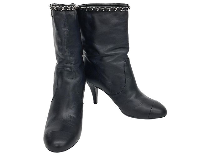 Chanel Ankle Boots Black