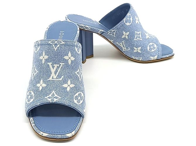 Pantofole in denim Louis Vuitton Blu