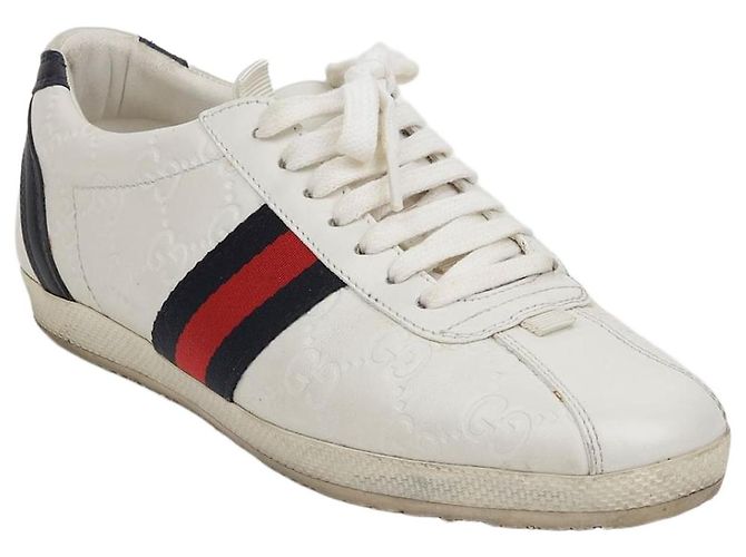 Gucci Baskets à lacets Blanc