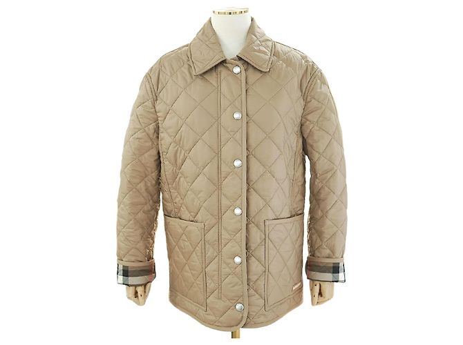 Burberry Dalry Quilted Jacket Polyester Camel Lightweight Essential Item