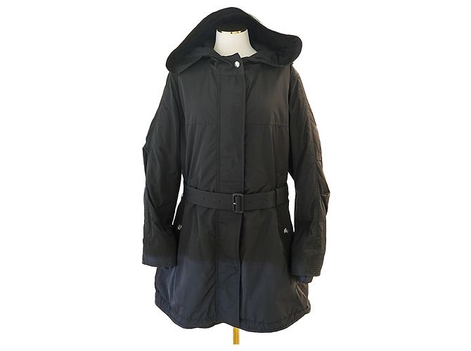 Burberry Women's Hooded Jacket Portobello Black Polyester