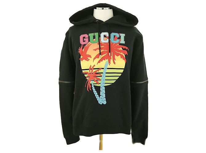 Gucci Sudadera Impresa XJEOT Algodón Negro