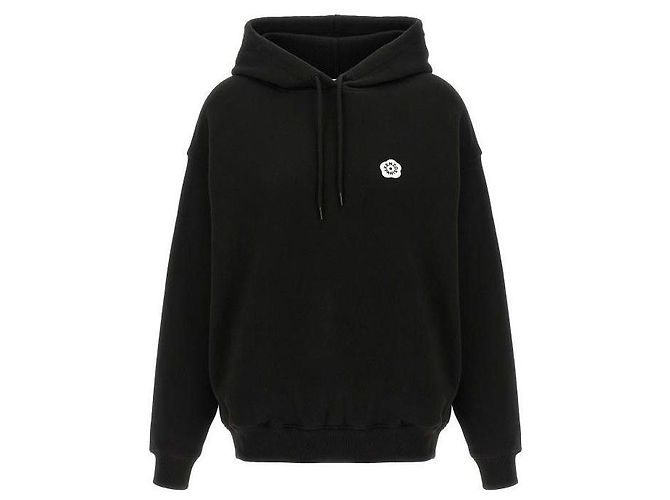 Kenzo Oversized Blumen Hoodie Schwarz 