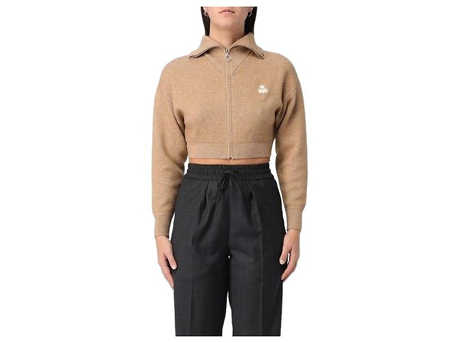 Isabel Marant Malha com zíper Marrom