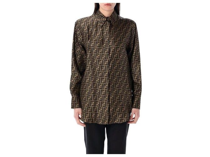 Fendi Camicia Twilly Marrone 