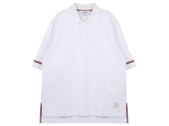 Thom Browne Baumwoll Rugby Polo Weiß