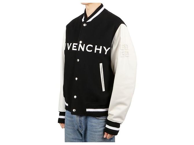 Givenchy Logo Varsity Jacket Black