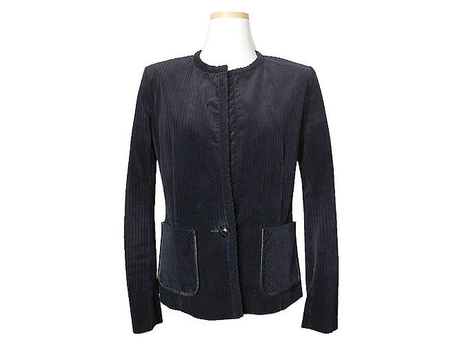 Navy Cord-Jacke Isabel Marant Étoile Blau