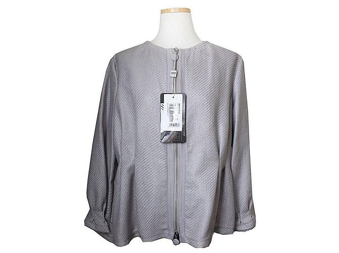 Hellgraue Zip-Jacke von Armani Braun