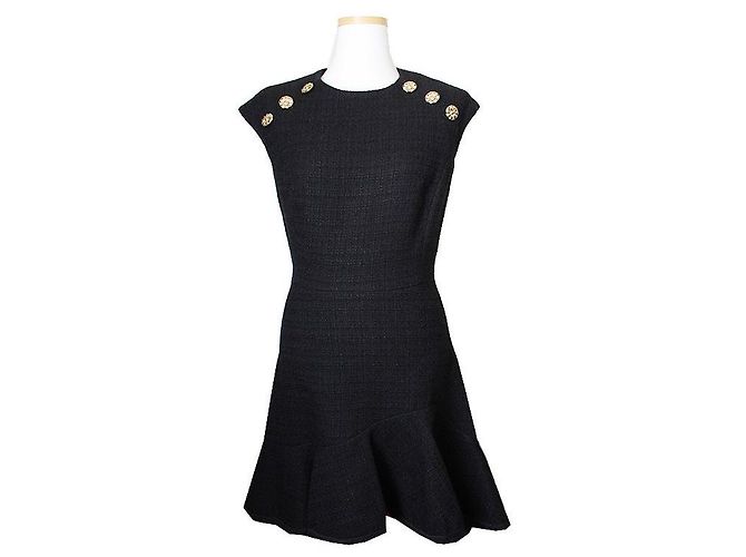 Sandro Vestido de tweed preto