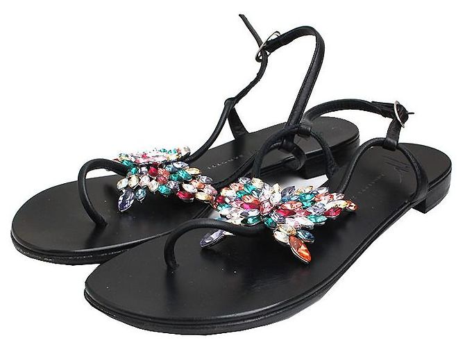 Sandali in Cristallo Giuseppe Zanotti Nero