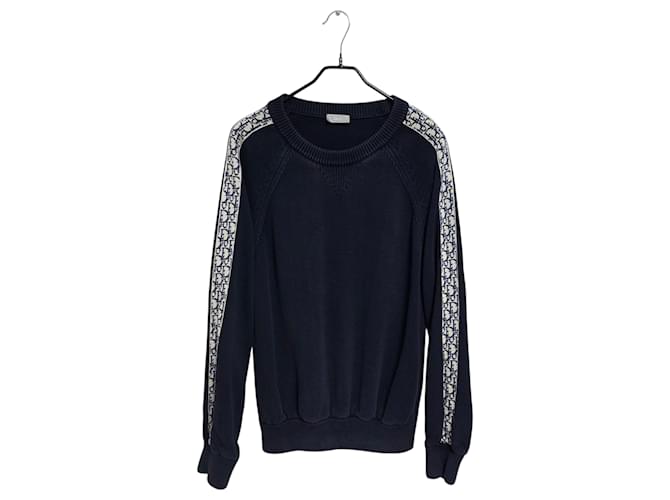 Dior Oblique Strick mit Einsatz Blau 