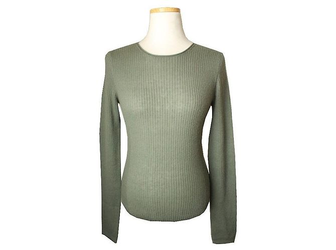 Vince XS Khaki Cashmere Stricktop Braun