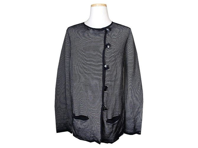 Gestreifter Cardigan Armani Collezioni Schwarz